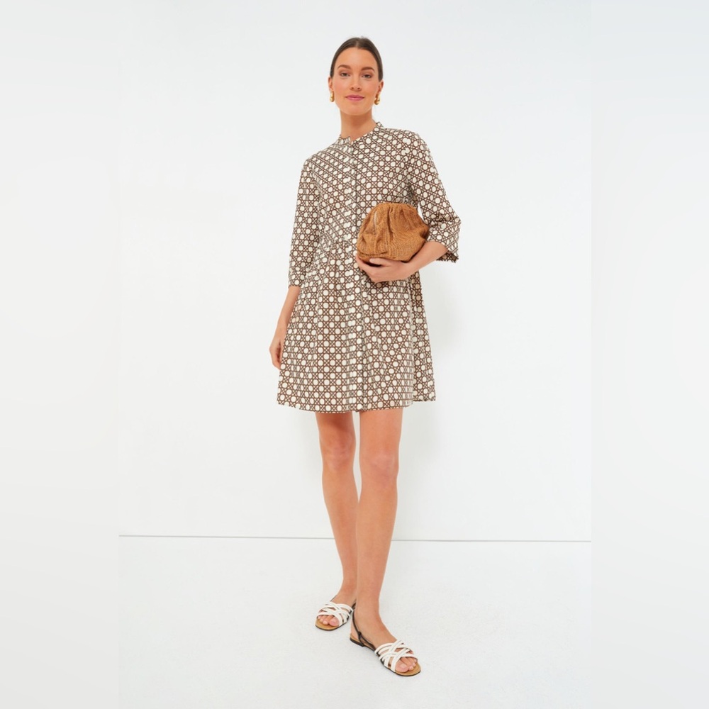 Tuckernuck Beige and White Floral Shift Dress